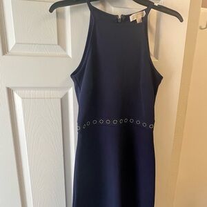 🔥🔥Michael Kors navy dress with gold bead embellishments
